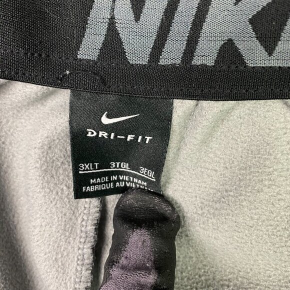 Nike Therma Dri-Fit Fleece Pants Men's 3XLT Gray Sweatpants Gym Running Track - Picture 10 of 16